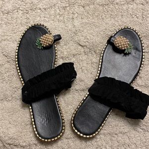 Pineapple flip flops